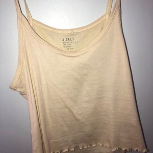 John Galt Tank top with ruffled bottom